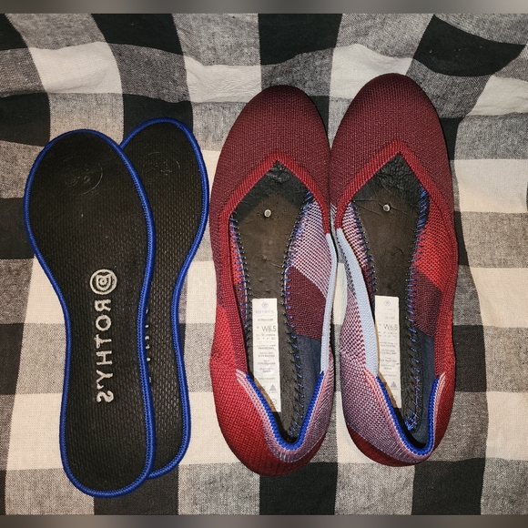 Rothy's Shoes - Rothy's limited edition Berry Color block round toe flats